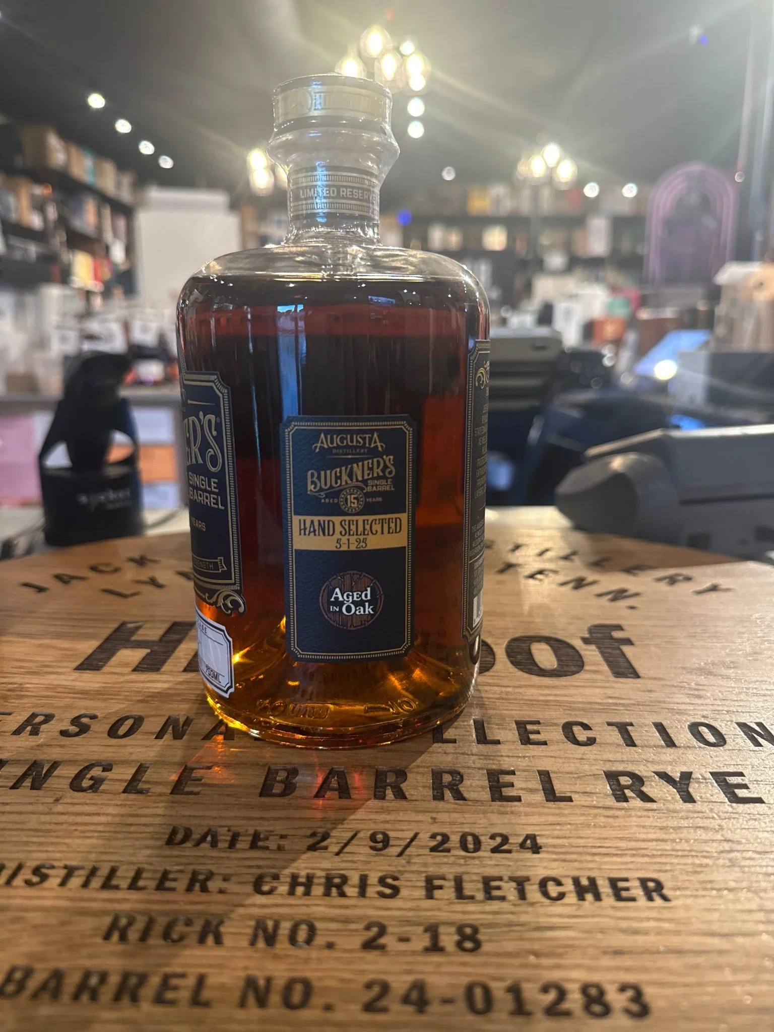 Augusta Distillery Buckner's Single Barrel 15 Year 104 Proof Buffturkey Mashbill - Image 2