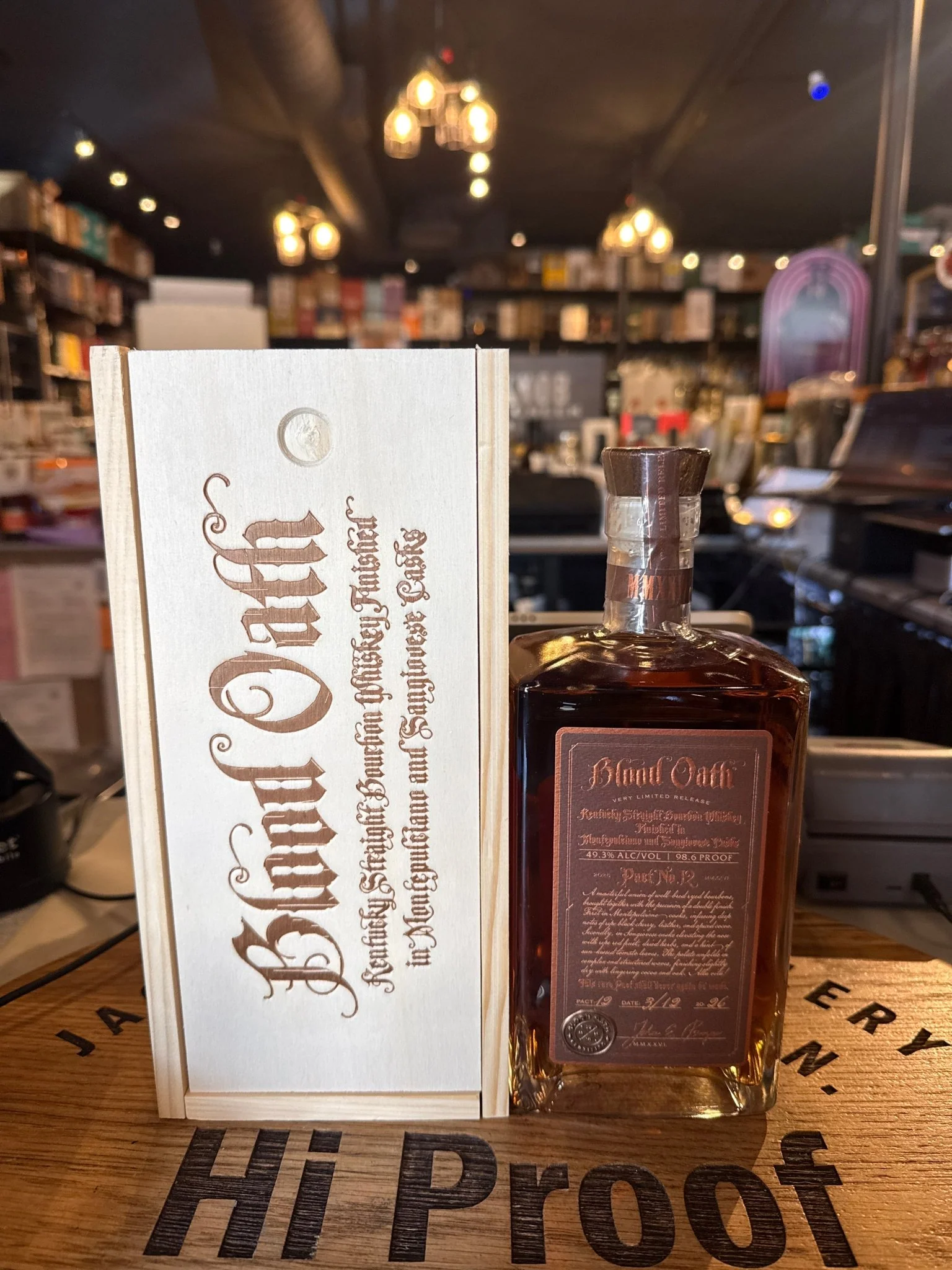 Blood Oath Bourbon Pact Number 12 Kentucky Straight Bourbon Whiskey Finished in Montepulciano and Sangiovese Casks