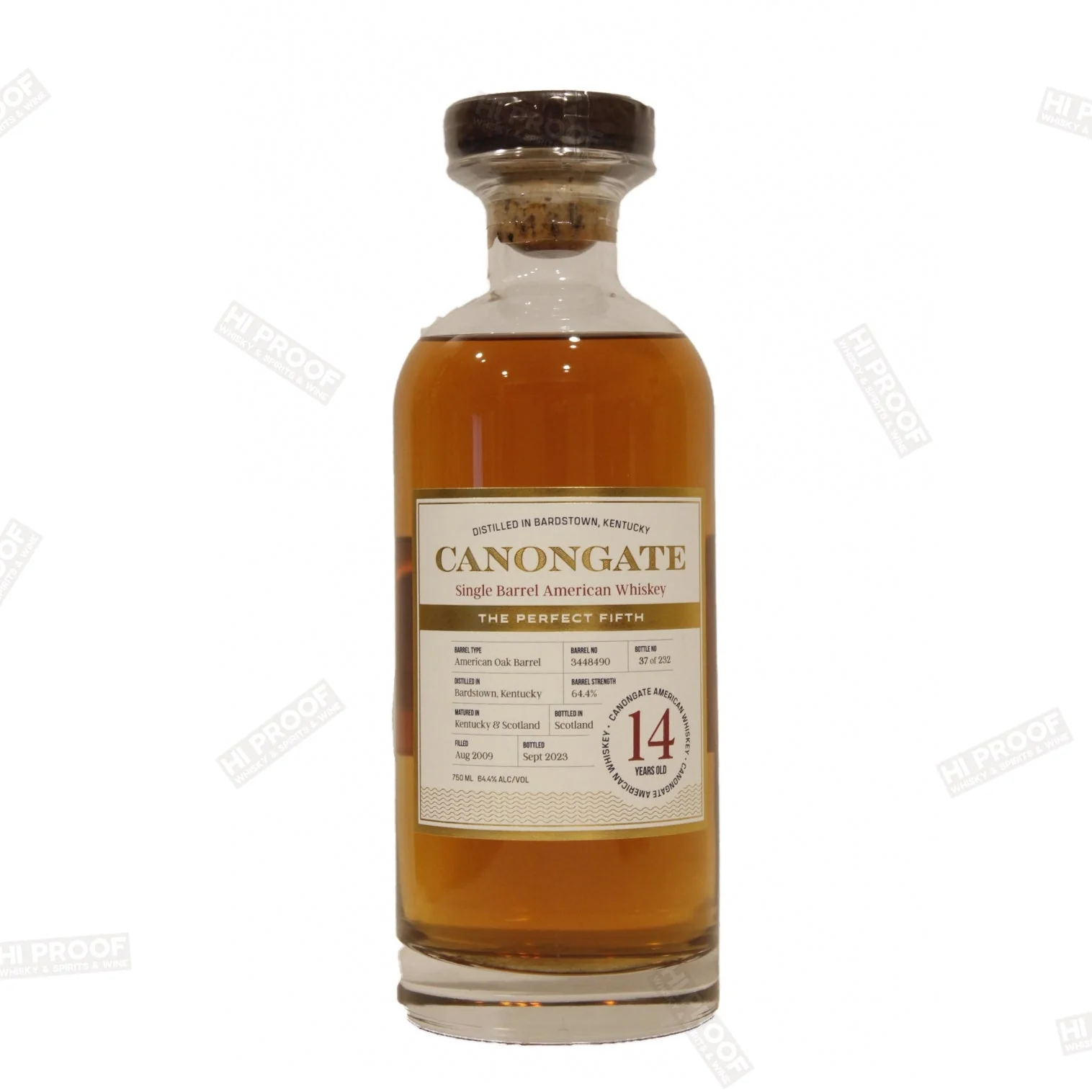 Canongate Single Barrel American Whisky 14 Year 750ml (Heaven Hill)