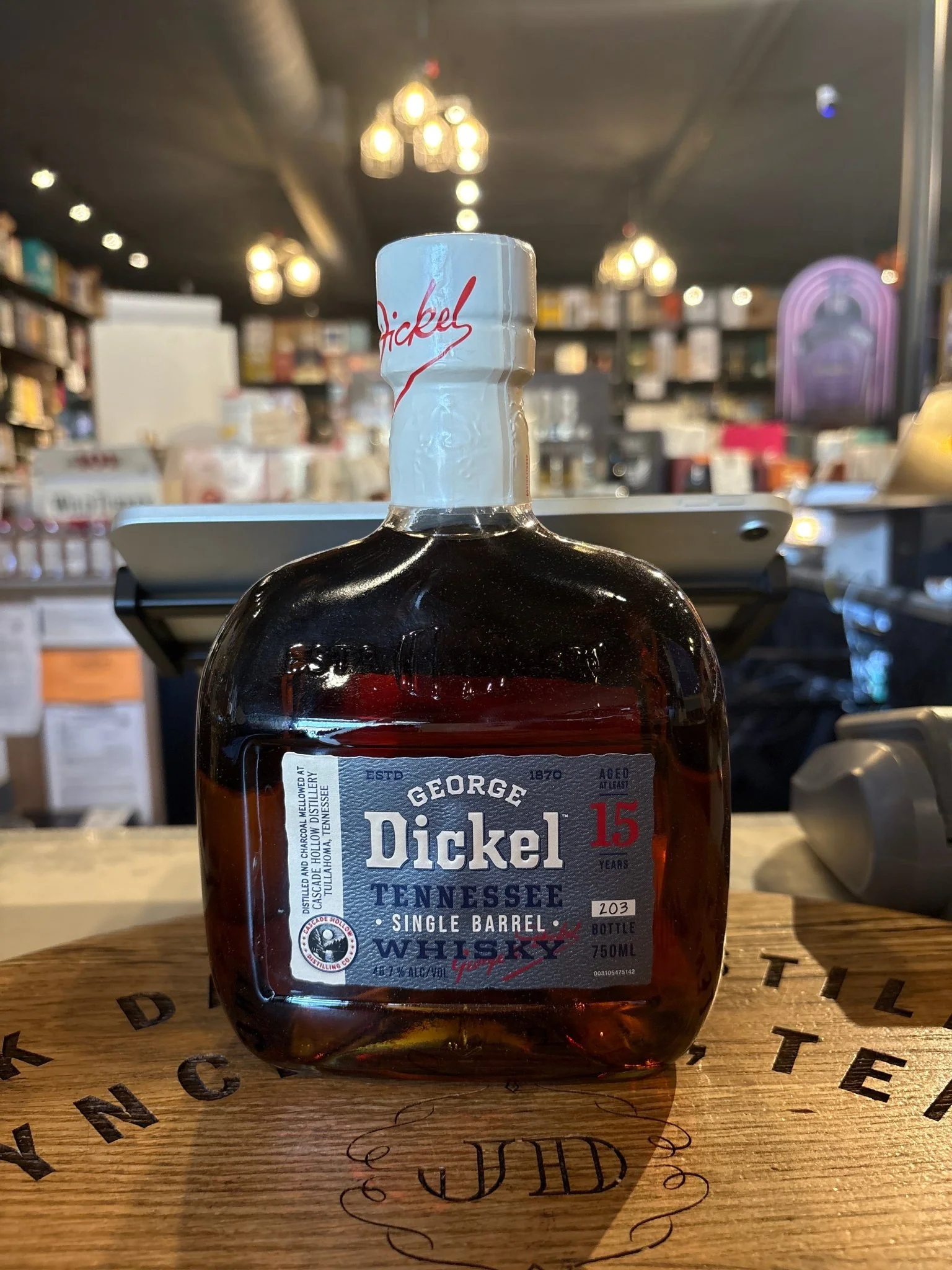 Dickel 15 Year Single Barrel 93.4 Proof 750ml Barrel #12907 Acutal 17 years old