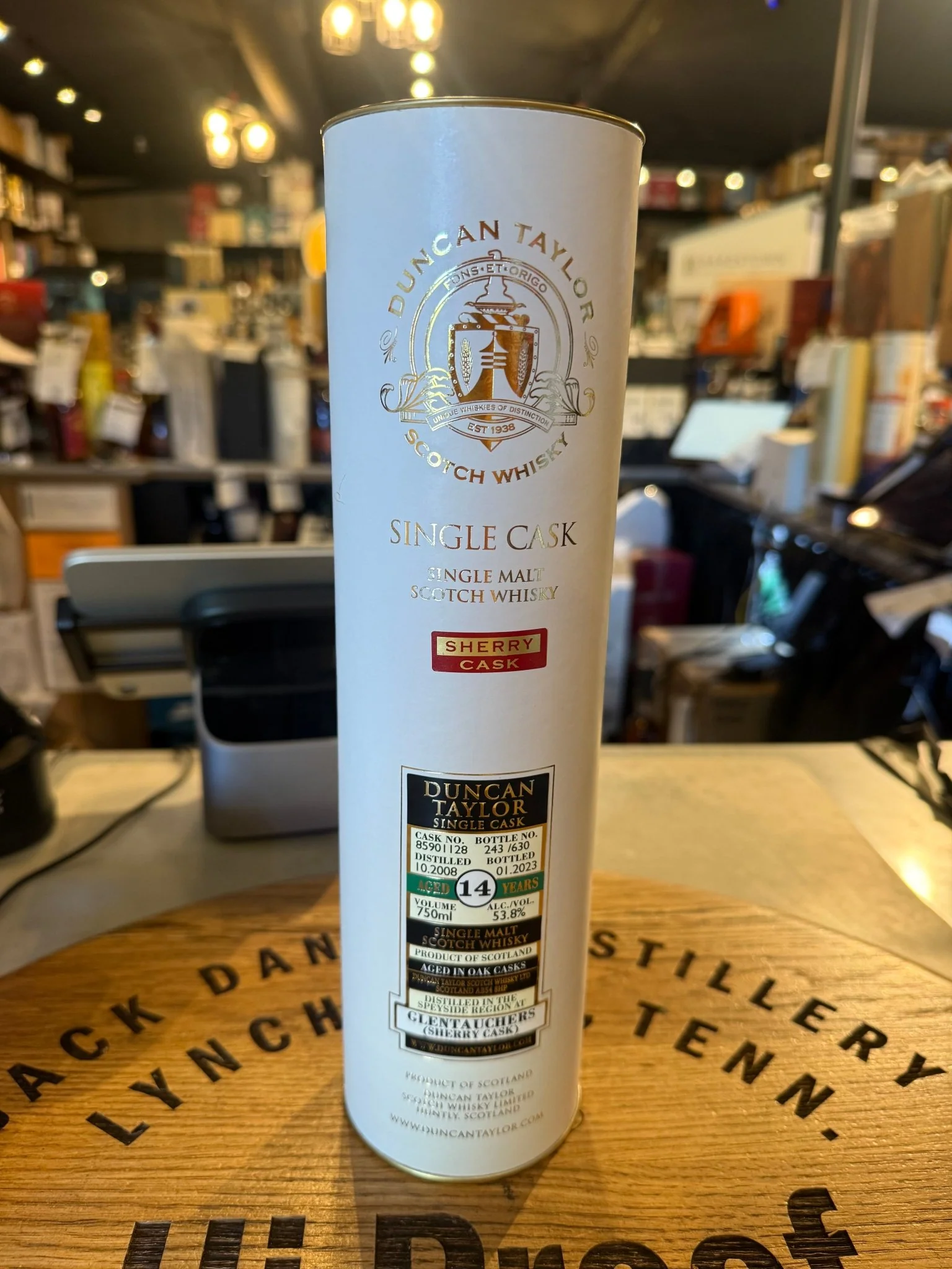 Duncan Taylor Glentauchers Sherry 2008 14 Year Cask 85901128 53.8% Alc Single Malt Sctoch Whisky 750ml
