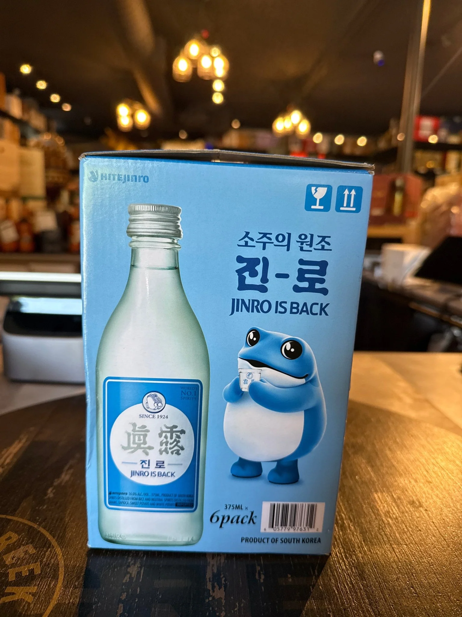 Jinro is Back Soju 6pk 32 Proof 375ml 진로 이즈 백 소주