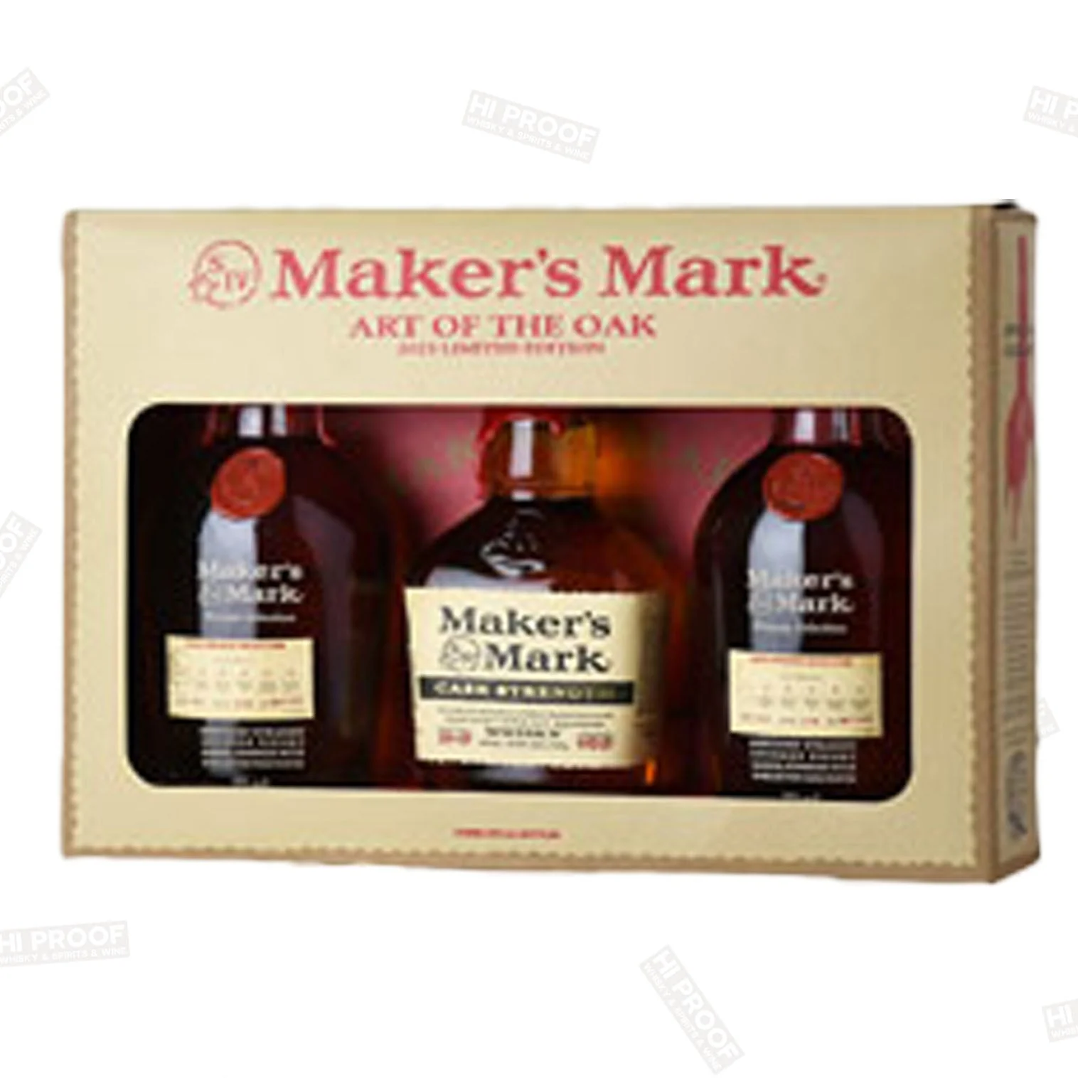 Maker's Mark "art of the Oak" Limited Edition Cask Strength Kentucky Straight Bourbon Tripack (3x375ml)