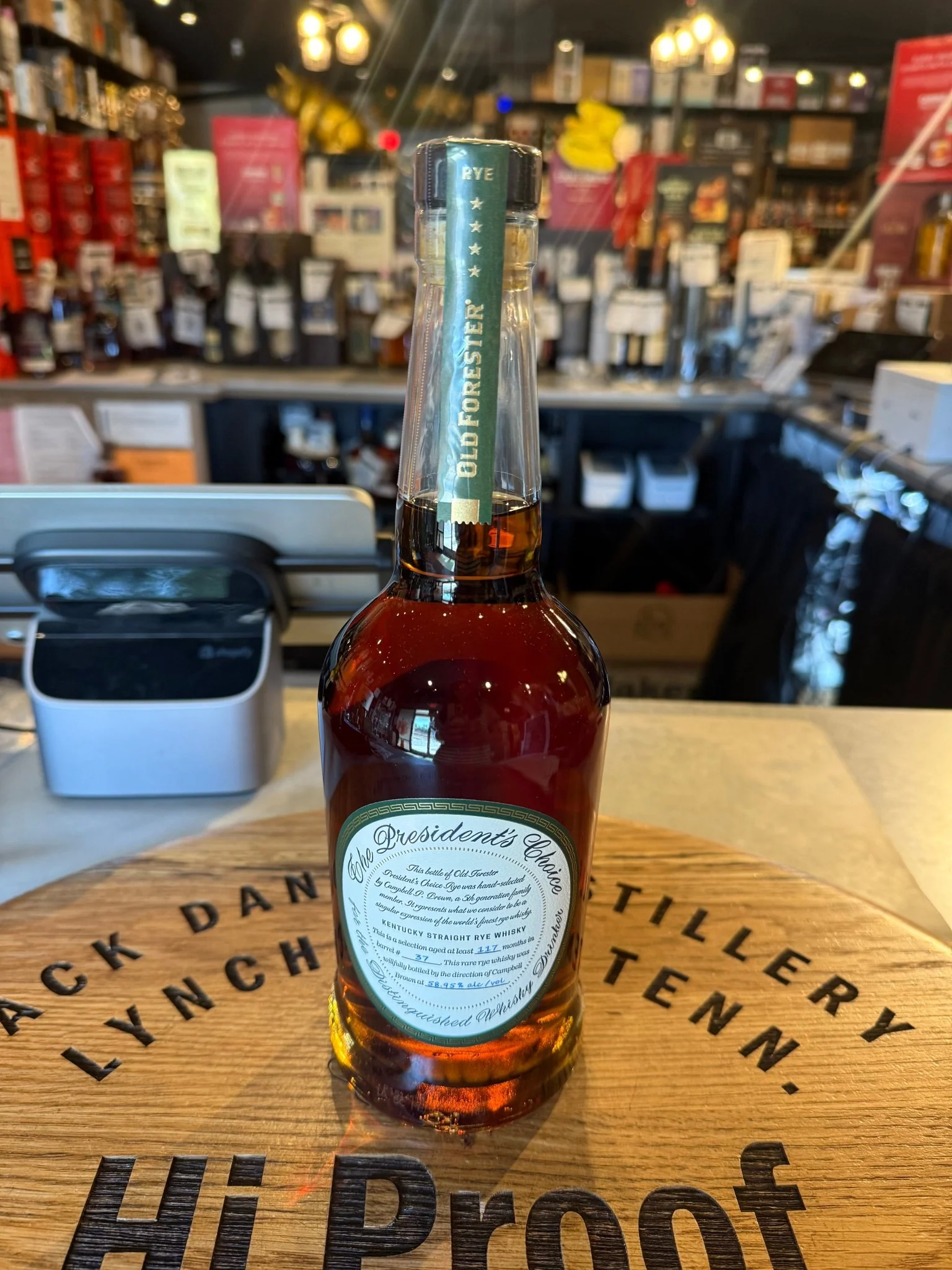 Old Forester Craft President's Choice Rye Tribute Kentucky Straight Rye Whisky 58.95% Alc/ 700ml