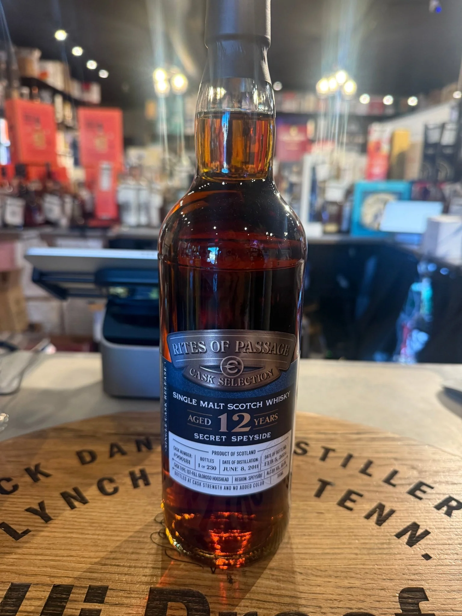 Rites of Passage Cask Selection 12 Year Old "secret Speyside" Cask Number:#900181 Single Malt Scotch Whisky Single Cask Release 700ml (glen farclas)