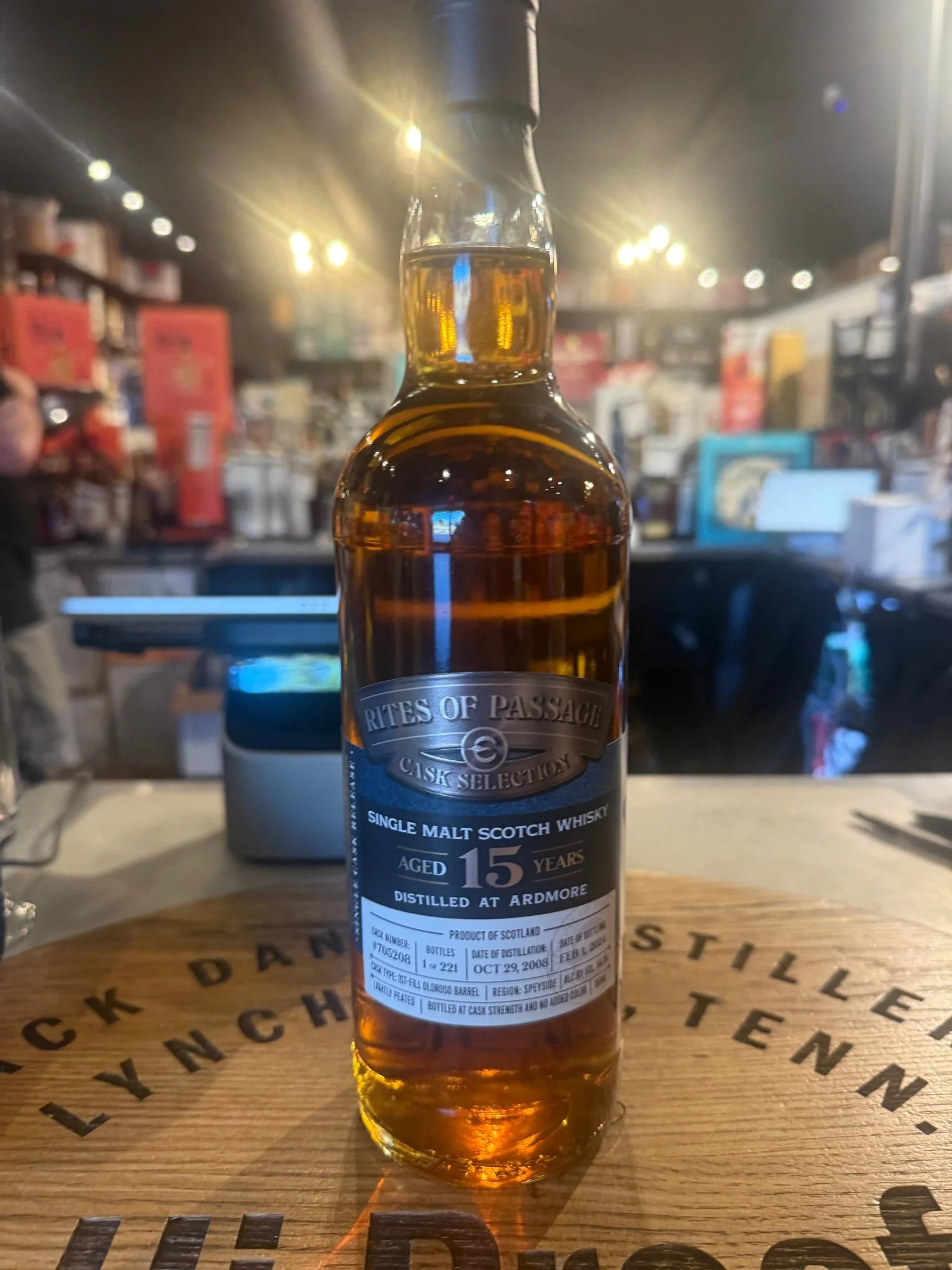 Rites of Passage Cask Selection 15 Year Old "distilled at Ardmore" Cask Number:#705208 Single Malt Scotch Whisky Single Cask Release 700ml