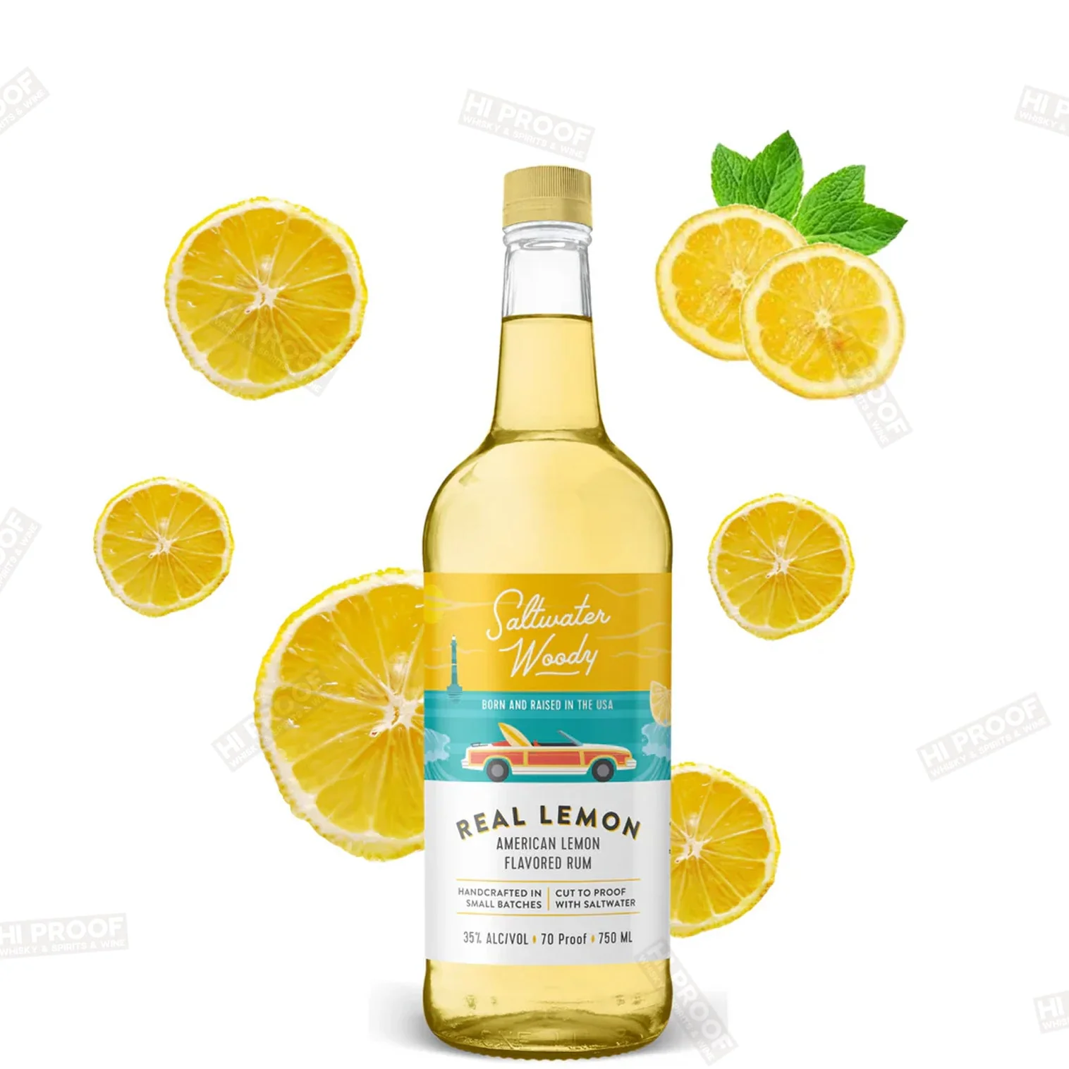 Saltwater Woody Lemon Flavored Rum 750ml