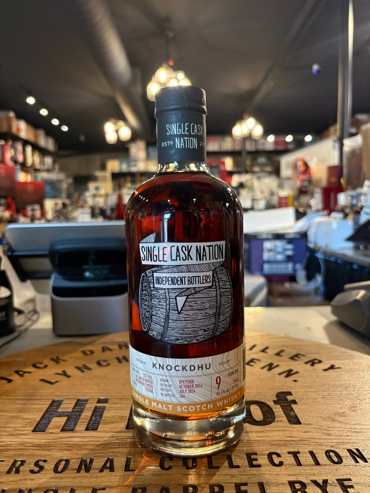 The Single Cask Nation Knockdhu 2014 9 Year Cask# 170350 58.4% Alc Single Malt Scotch Whisky 750ml