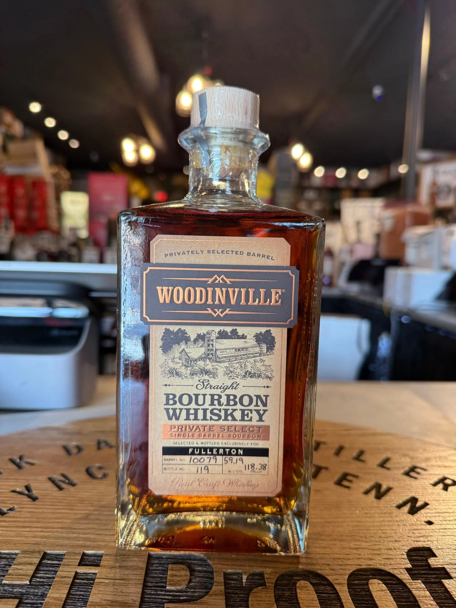 Woodinville Straight Bourbon Hi Proof Store Pick 118.38 Proof 750ml ( 7 Year and 6 Month Old )